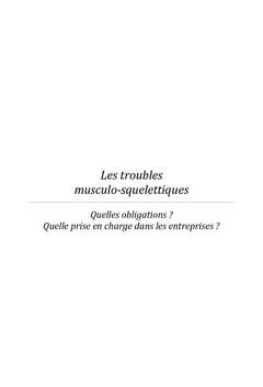 Troubles musculo-squelettiques