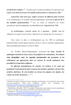 Troubles musculo-squelettiques