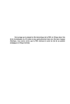 LA RÉPUBLIQUE DÉMOCRATIQUE DU CONGO ET L'ATLANTIQUE