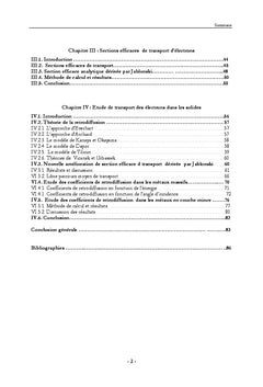 Etude theorique de transport des electrons dans les solides