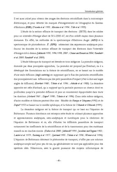 Etude theorique de transport des electrons dans les solides