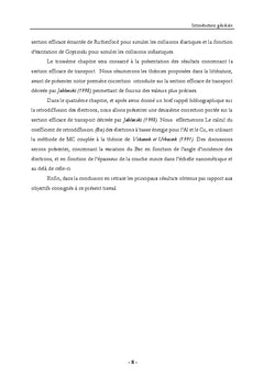 Etude theorique de transport des electrons dans les solides