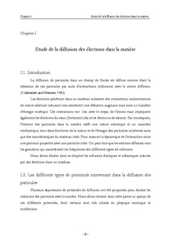 Etude theorique de transport des electrons dans les solides