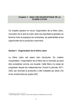 Impact des recettes d'exportation du coton