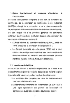 Impact des recettes d'exportation du coton