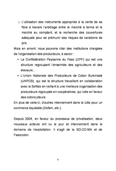 Impact des recettes d'exportation du coton