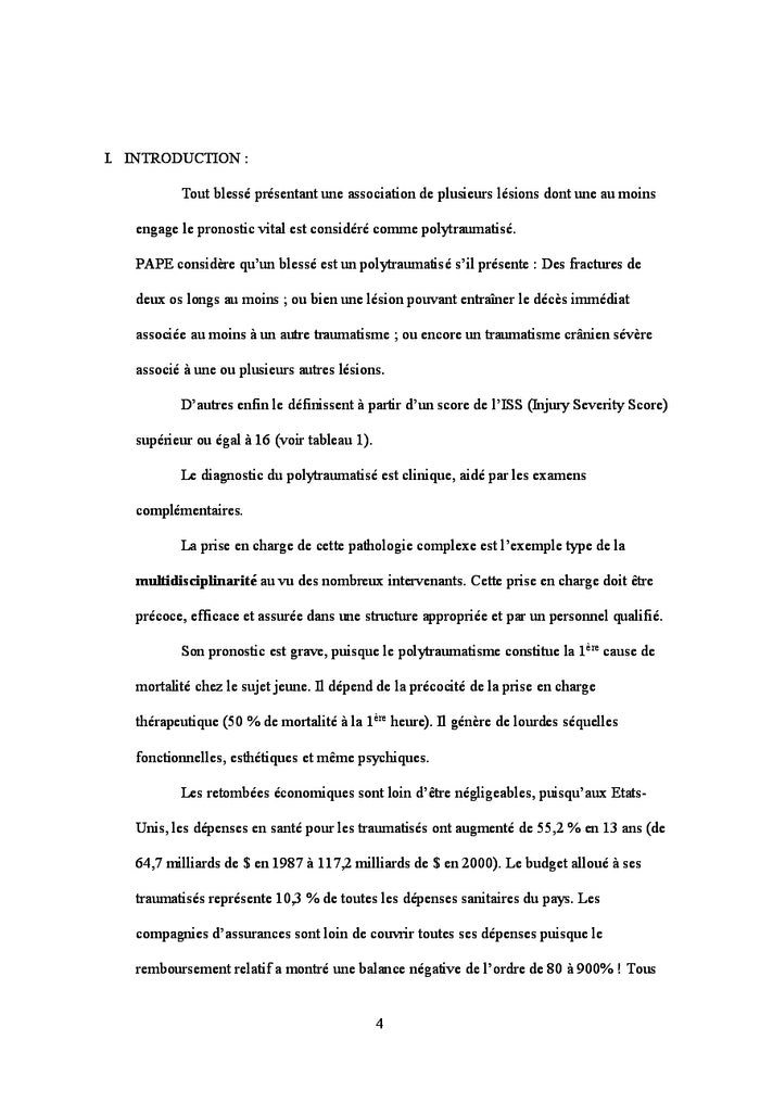 Le polytraumatise: Approche strategique et prise en charge