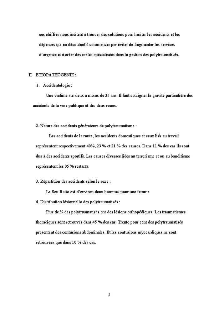 Le polytraumatise: Approche strategique et prise en charge