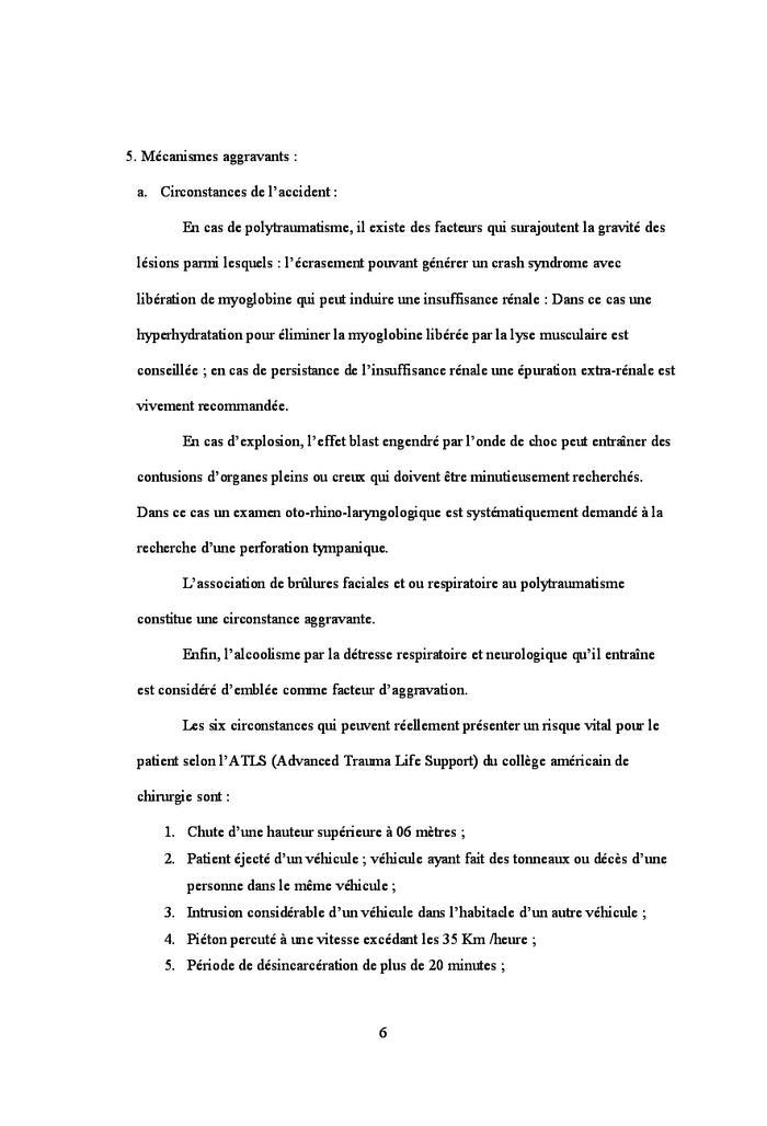 Le polytraumatise: Approche strategique et prise en charge