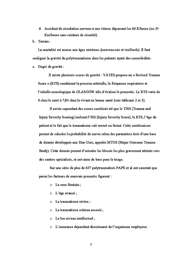 Le polytraumatise: Approche strategique et prise en charge