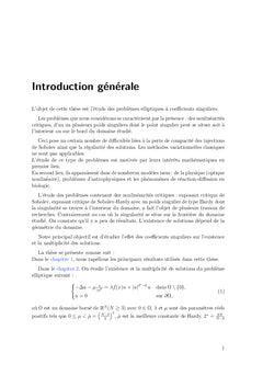Problèmes elliptiques non linéaire singuliers