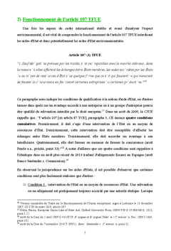 La fiscalité environnementale et les aides d'Etat
