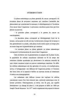 Physiopathogenie des metastases