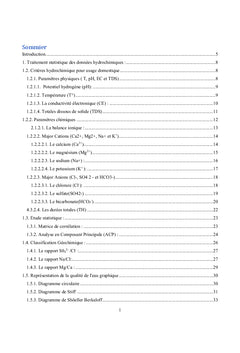 Hydrochimies des eaux souterraines