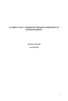Le capital humain