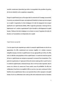 Le capital humain