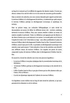 Tourisme en affaires, marketing et developpement territorial
