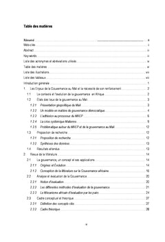 Les Enjeux de la Gouvernance au Mali