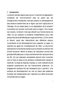 Gouvernance des ressources humaines en sante au Kanem