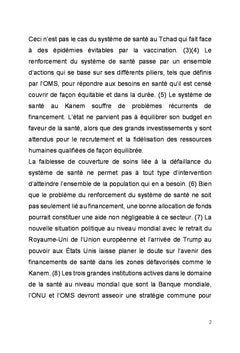 Gouvernance des ressources humaines en sante au Kanem