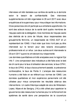 Gouvernance des ressources humaines en sante au Kanem