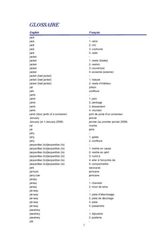 Dictionnaire des termes techniques douaniers Anglais/Français