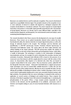 Development of a new type of biosensors based on ATR-FTIR Spectroscopy