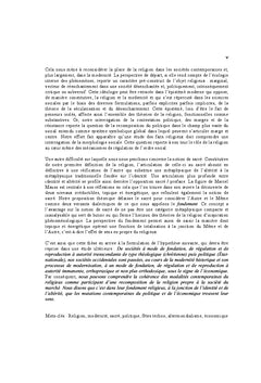 Les recompositions du religieux et du politique