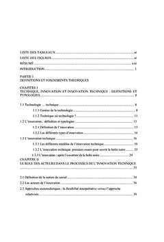 Le processus de l'innovation technique