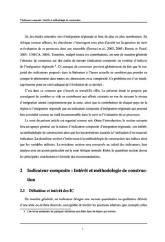 Indice Composite d'Integration Regionale: Le cas d'Afrique Centrale