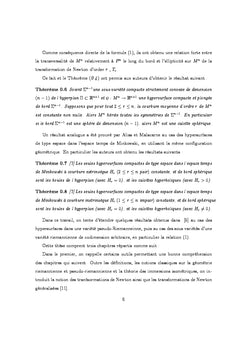 Sur les sous variétés d'espaces riemannien et pseudoriemannien