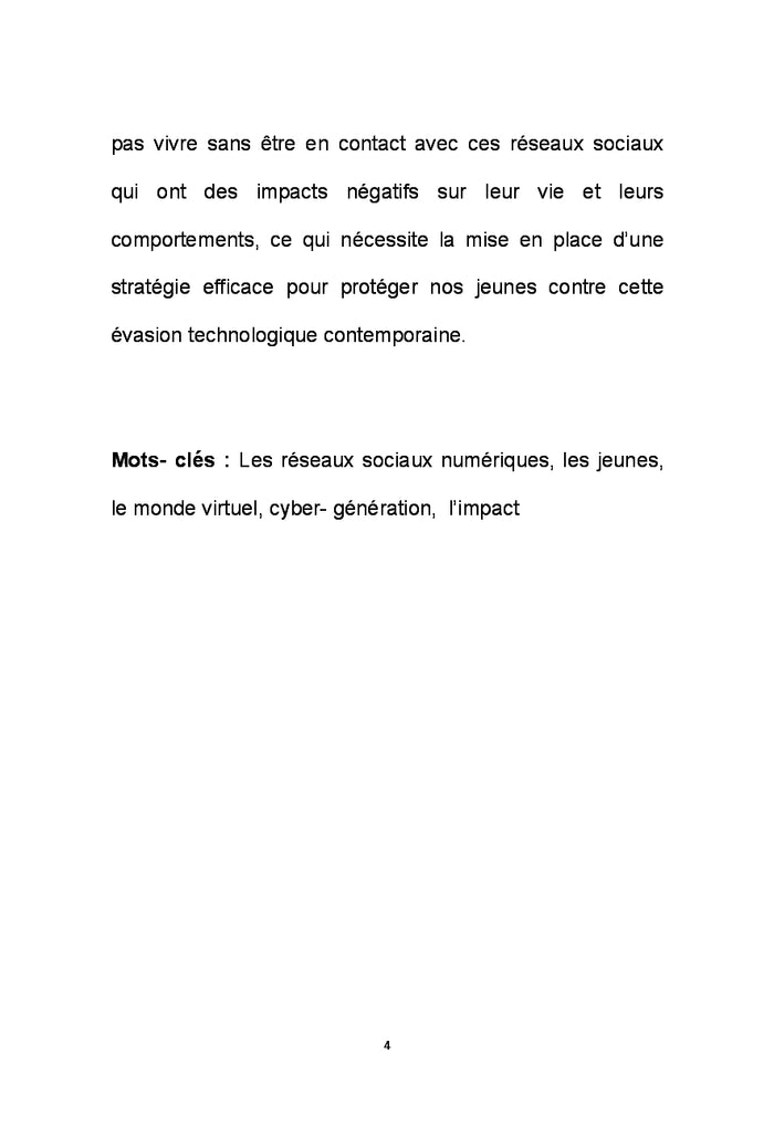 Les impacts des reseaux sociaux numeriques sur les jeunes en Tunisie