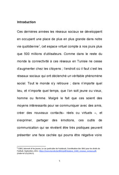 Les impacts des reseaux sociaux numeriques sur les jeunes en Tunisie