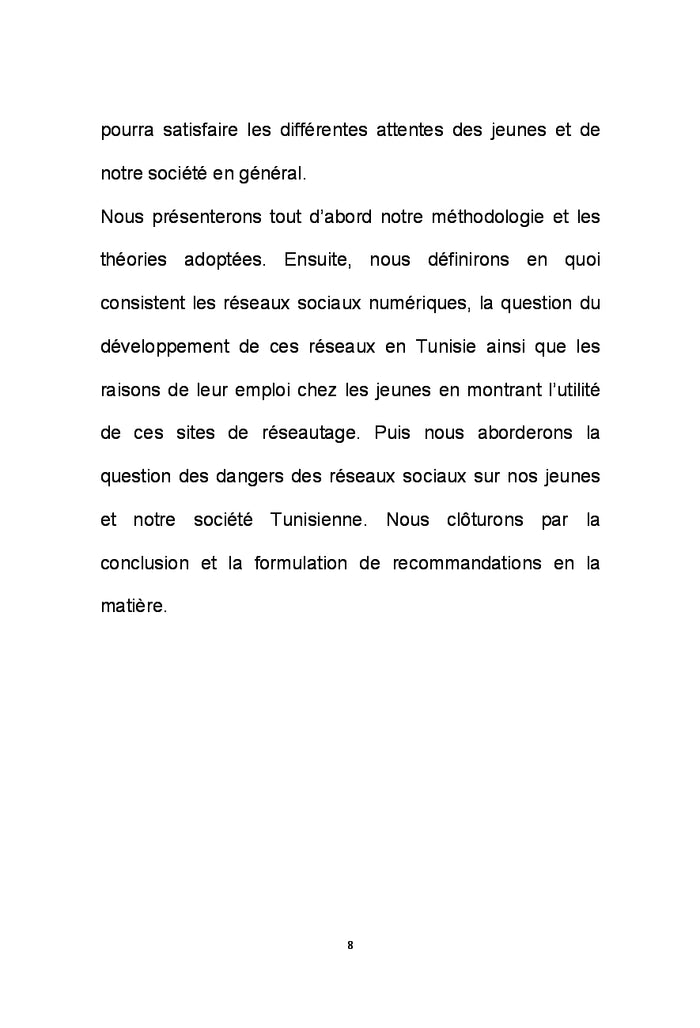 Les impacts des reseaux sociaux numeriques sur les jeunes en Tunisie