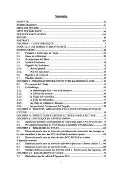 Évaluation de l'Impact des Activités de Sécurité Alimentaire et Nutritionnelle