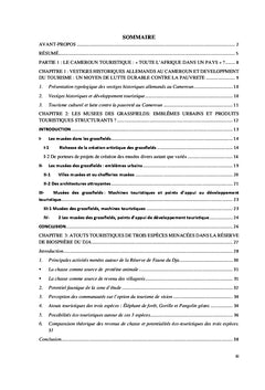La contribution du tourisme à l'émergence du Cameroun à l'horizon 2035
