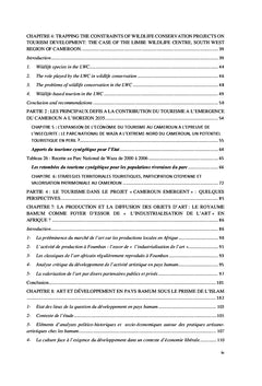 La contribution du tourisme à l'émergence du Cameroun à l'horizon 2035