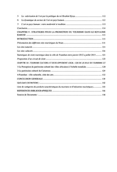 La contribution du tourisme à l'émergence du Cameroun à l'horizon 2035