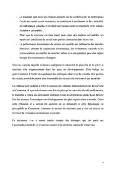 La contribution du tourisme à l'émergence du Cameroun à l'horizon 2035