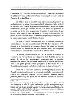 Les normes de référence du contrôle de la constitutionnalité