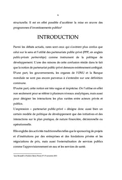 Les Partenariats Public-Privé: Quelle Utilité pour les PVD