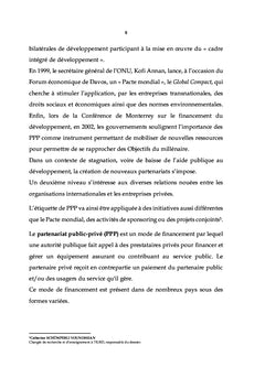 Les Partenariats Public-Privé: Quelle Utilité pour les PVD