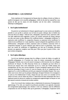 Organisation des enseignements en classe de français au Collège&Lycée