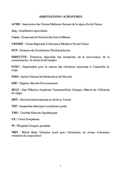 Place de la mesure des vibrations dans une démarche de prévention