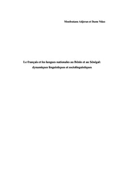 Le français et les langues nationales au Bénin et au Sénégal