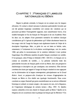 Le français et les langues nationales au Bénin et au Sénégal