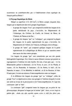 Le français et les langues nationales au Bénin et au Sénégal