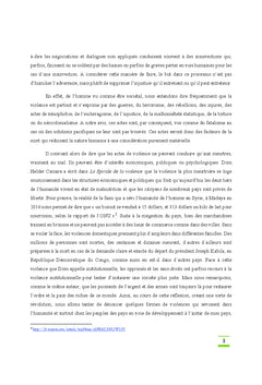 La non-violence: une opportunité pour la paix et la concorde