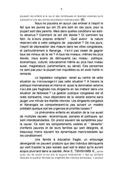 Enfants de la rue et la recrudescence du banditisme A Kananga