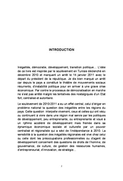 Transition Politique et Développement Inclusif